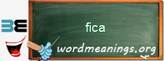 WordMeaning blackboard for fica